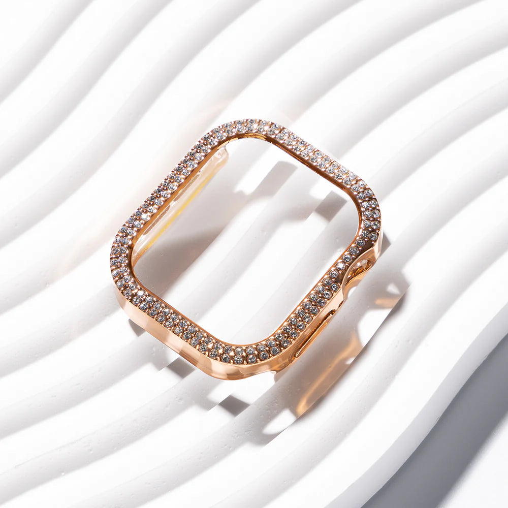 כיסוי CRYSTELLE נוצץ עם זכוכית מחוסמת ל־Apple Watch