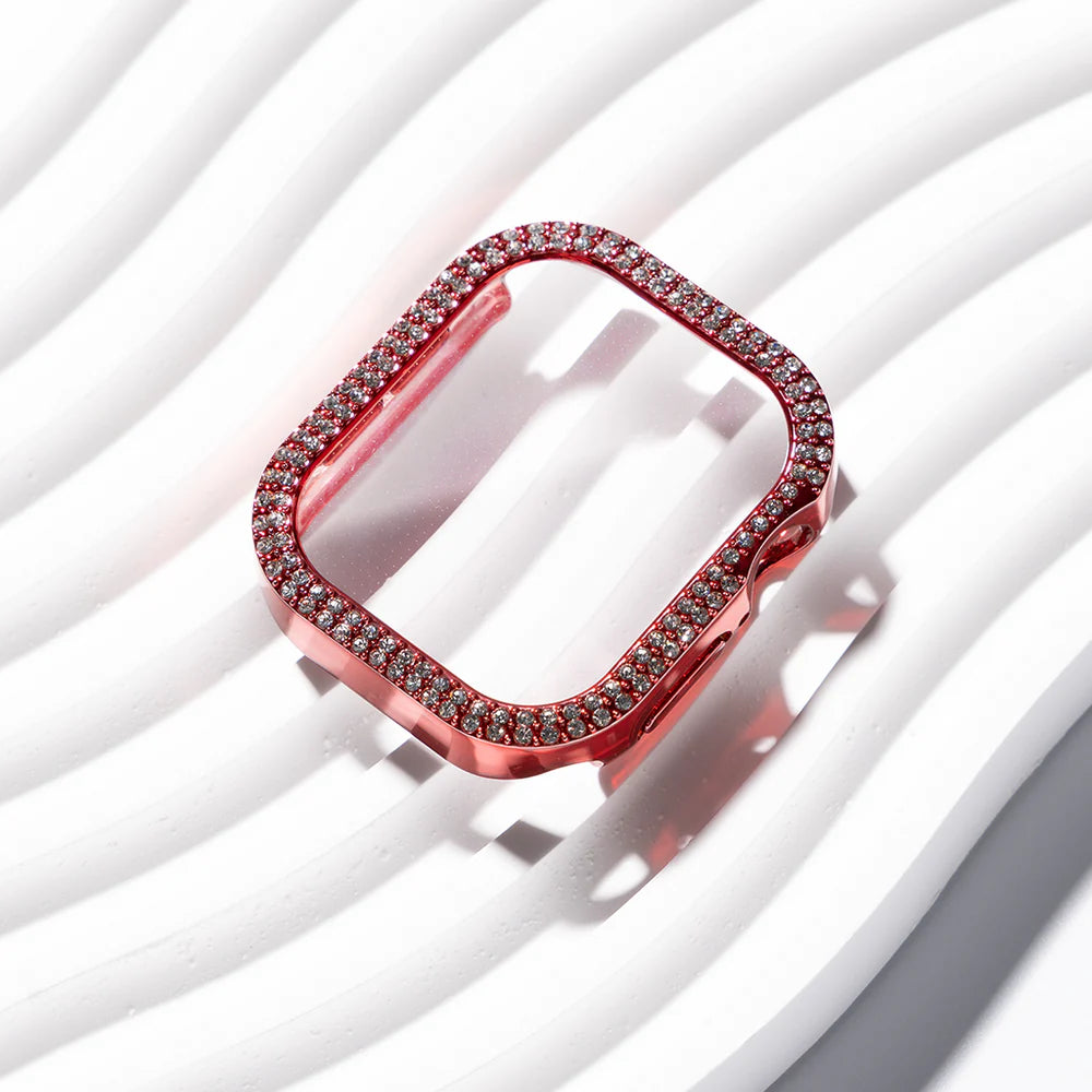 כיסוי CRYSTELLE נוצץ עם זכוכית מחוסמת ל־Apple Watch