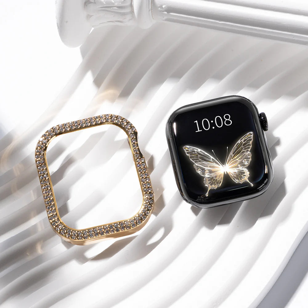 כיסוי CRYSTELLE נוצץ עם זכוכית מחוסמת ל־Apple Watch