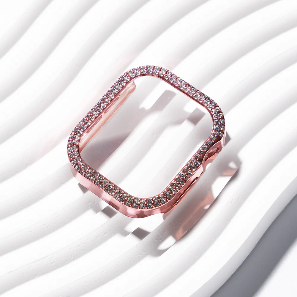כיסוי CRYSTELLE נוצץ עם זכוכית מחוסמת ל־Apple Watch
