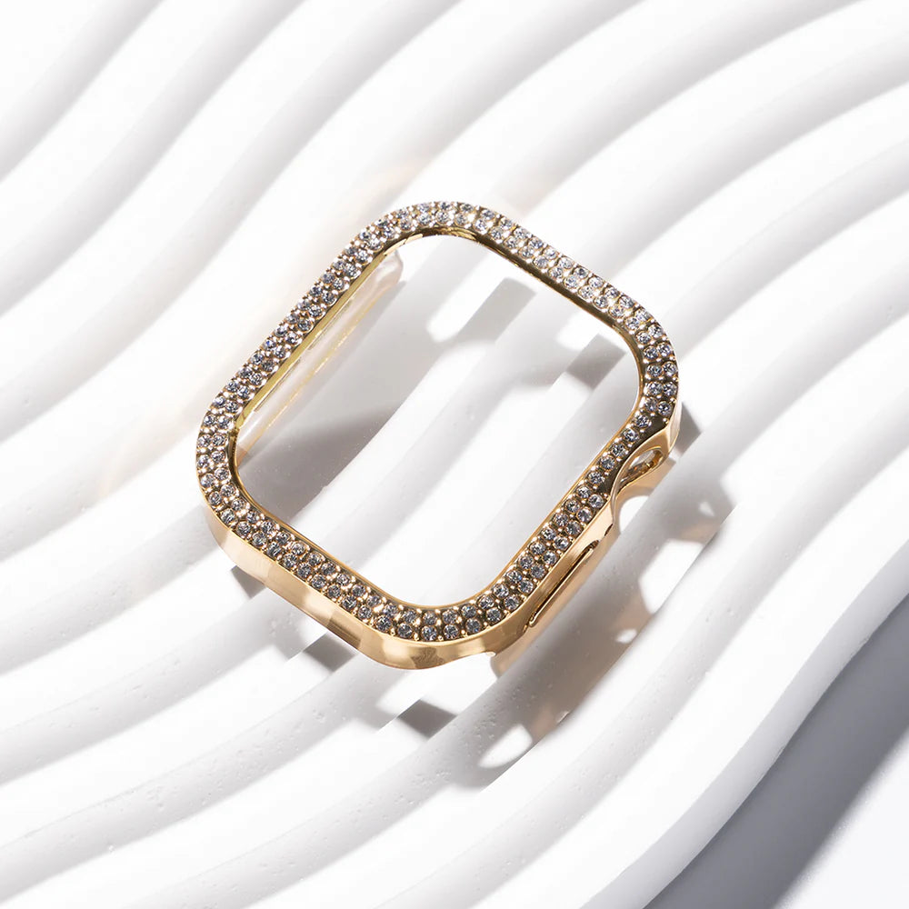 כיסוי CRYSTELLE נוצץ עם זכוכית מחוסמת ל־Apple Watch