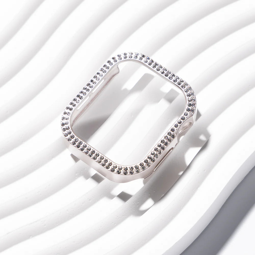 כיסוי CRYSTELLE נוצץ עם זכוכית מחוסמת ל־Apple Watch