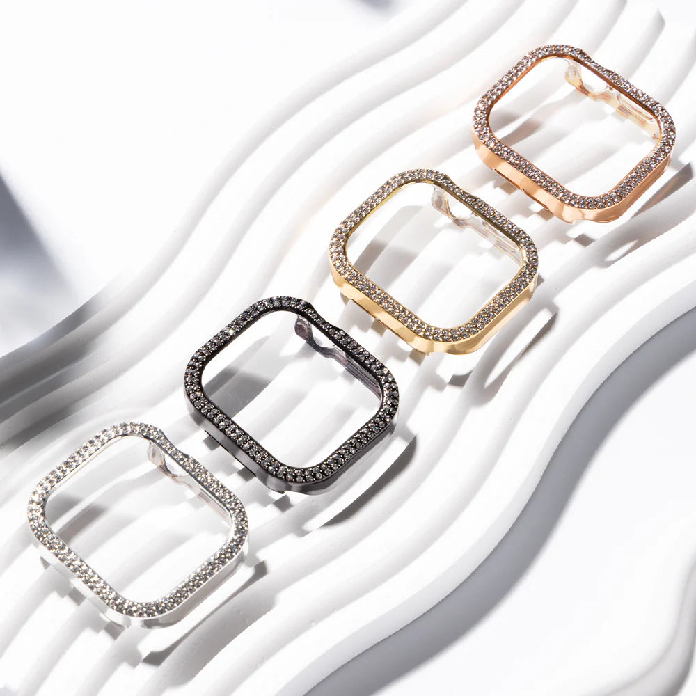 כיסוי CRYSTELLE נוצץ עם זכוכית מחוסמת ל־Apple Watch