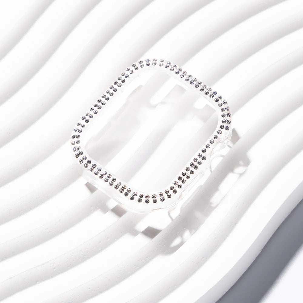 כיסוי CRYSTELLE נוצץ עם זכוכית מחוסמת ל־Apple Watch