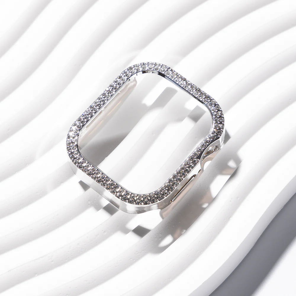 כיסוי CRYSTELLE נוצץ עם זכוכית מחוסמת ל־Apple Watch