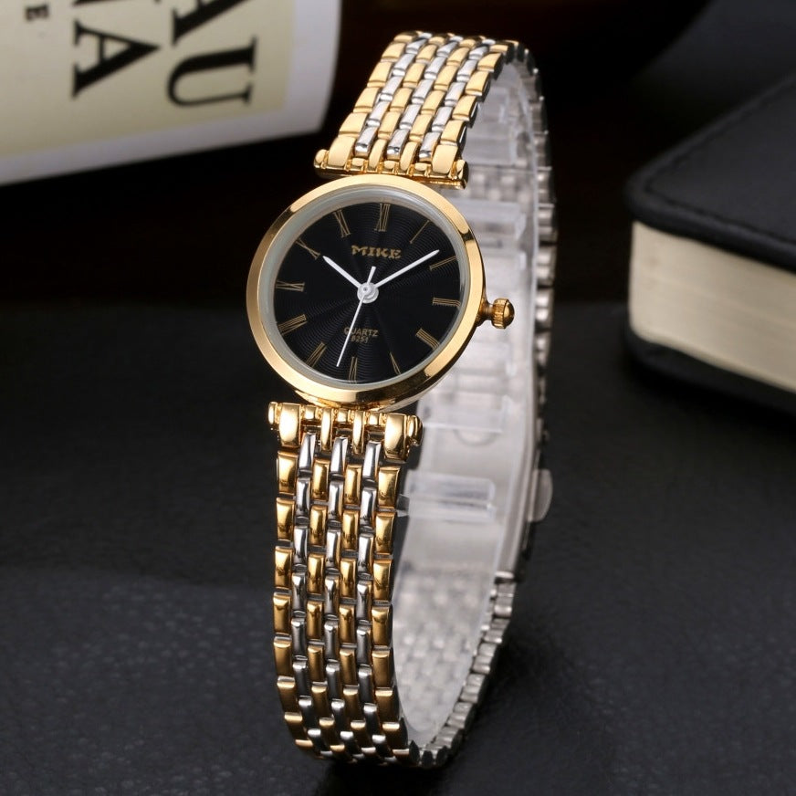 Mike Couple Thin Casual Belt Quartz Watch